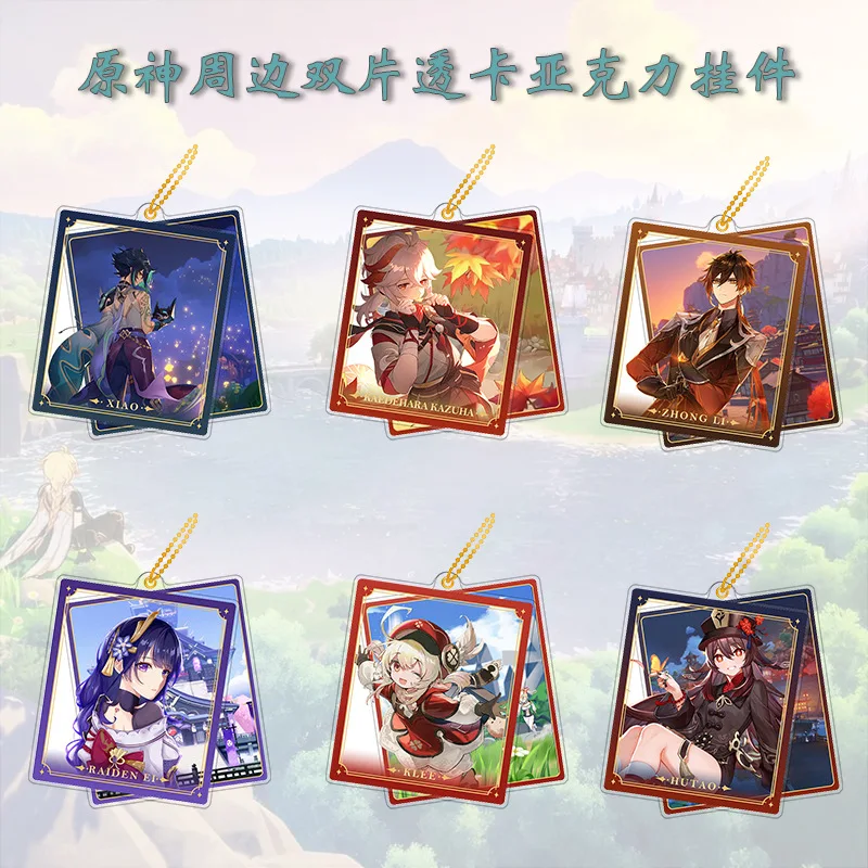 

12Pcs/lot Game Anime Genshin Impact Tighnari Nahida Nilou Wanderer Cosplay Acrylic Keychain Pendant Keyring Prop