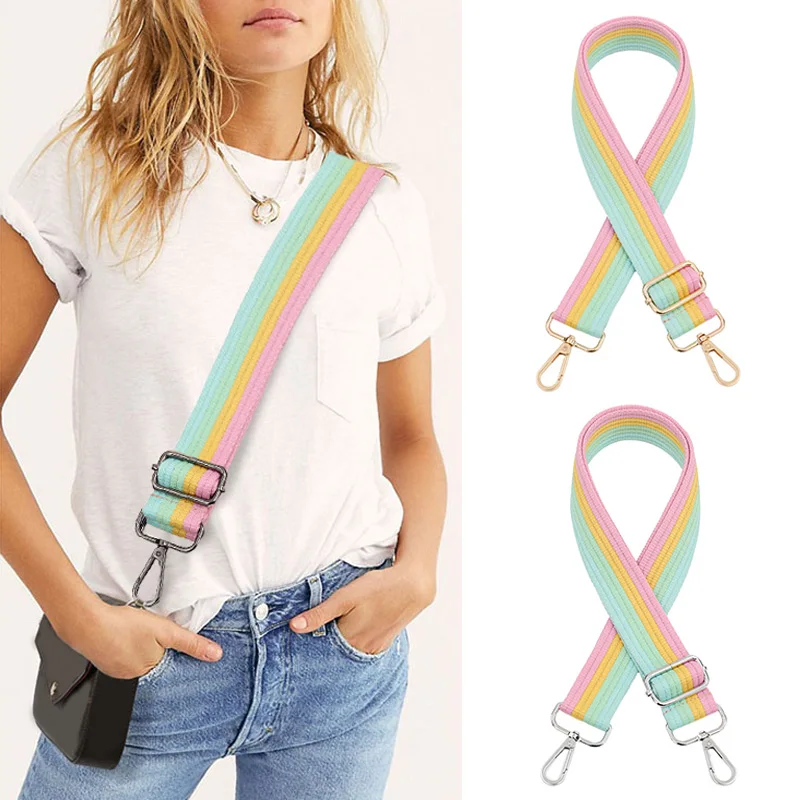 

New Colorful Sling Bag Strap Crossbod Accessories 3.8cm Wide Replacement Single Accessories Bag Adjustment Shoulder Strap 130cm