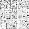 15 Sheets Small Temporary Tattoos For Women Adults Hands Neck Tattoo Sticker Tiny Fresh Pattern Moon Butterfly Fake Tattoo Paste 1