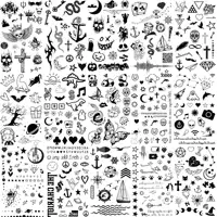 15 Sheets Small Temporary Tattoos For Women Adults Hands Neck Tattoo Sticker Tiny Fresh Pattern Moon Butterfly Fake Tattoo Paste 1