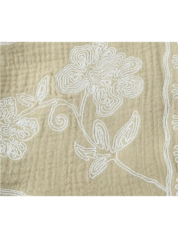 Summer 2024 Women Sleeveless Embroidered Vest Causal Female Vintage Boho Vest Woman Cropped Jacket Waistcoat Women Cardigan