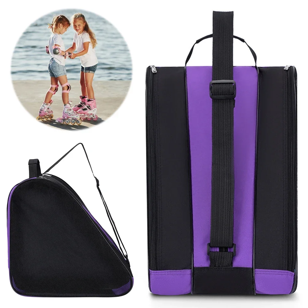 Roller Skate Bag Ice Skate Shoes Bag Oxford Cloth Ski Snow Boots Multi-Compartments Ice-Skating Shoulder Ski Sports