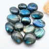 Natural Labradorite Palm Rock Stone Crystal Quartz Healing Polished Moonstone stress and anxiety therapy Home Decoration Gift 1