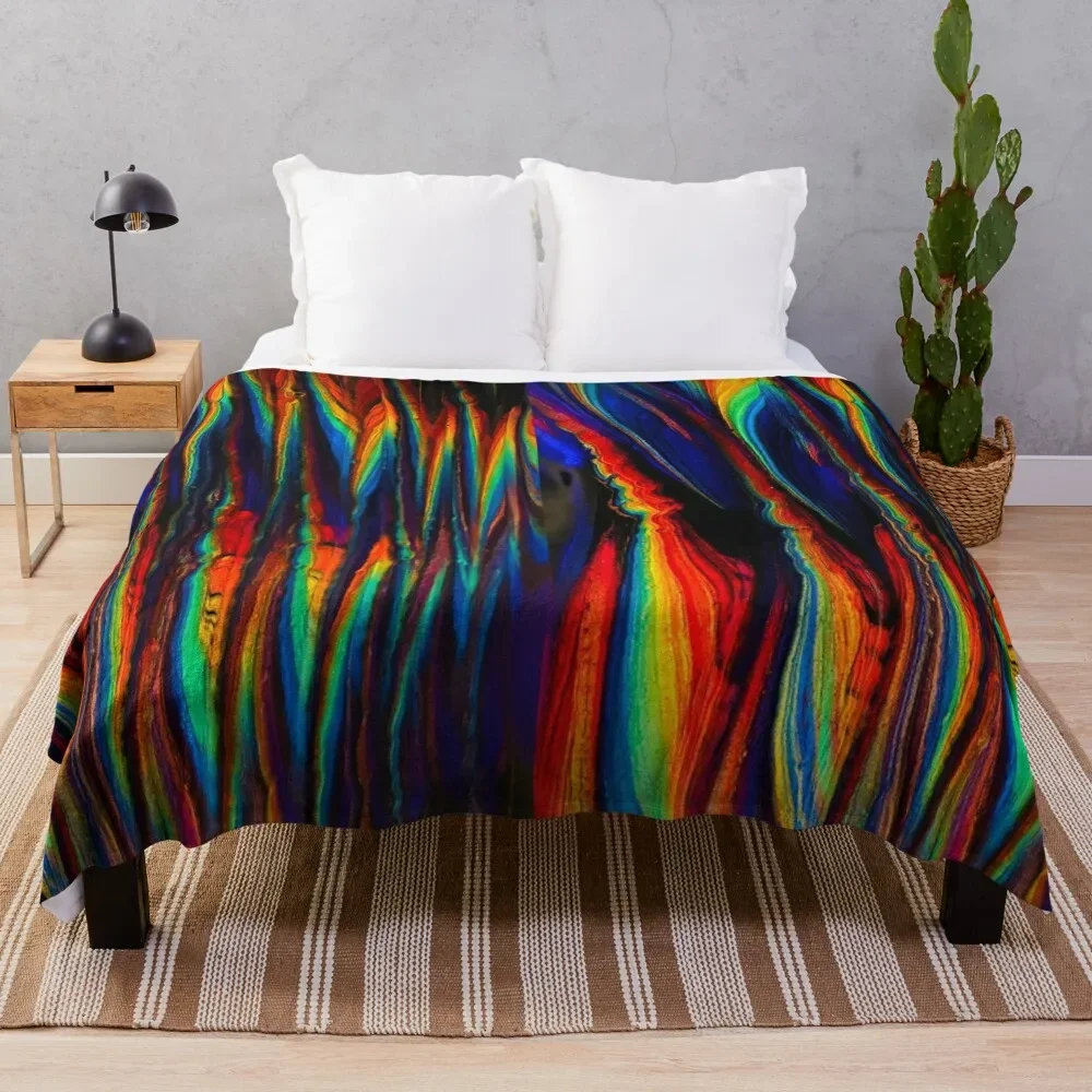 

Goth Rainbow Zig Zag одеяло, фланелевая ткань, большие одеяла