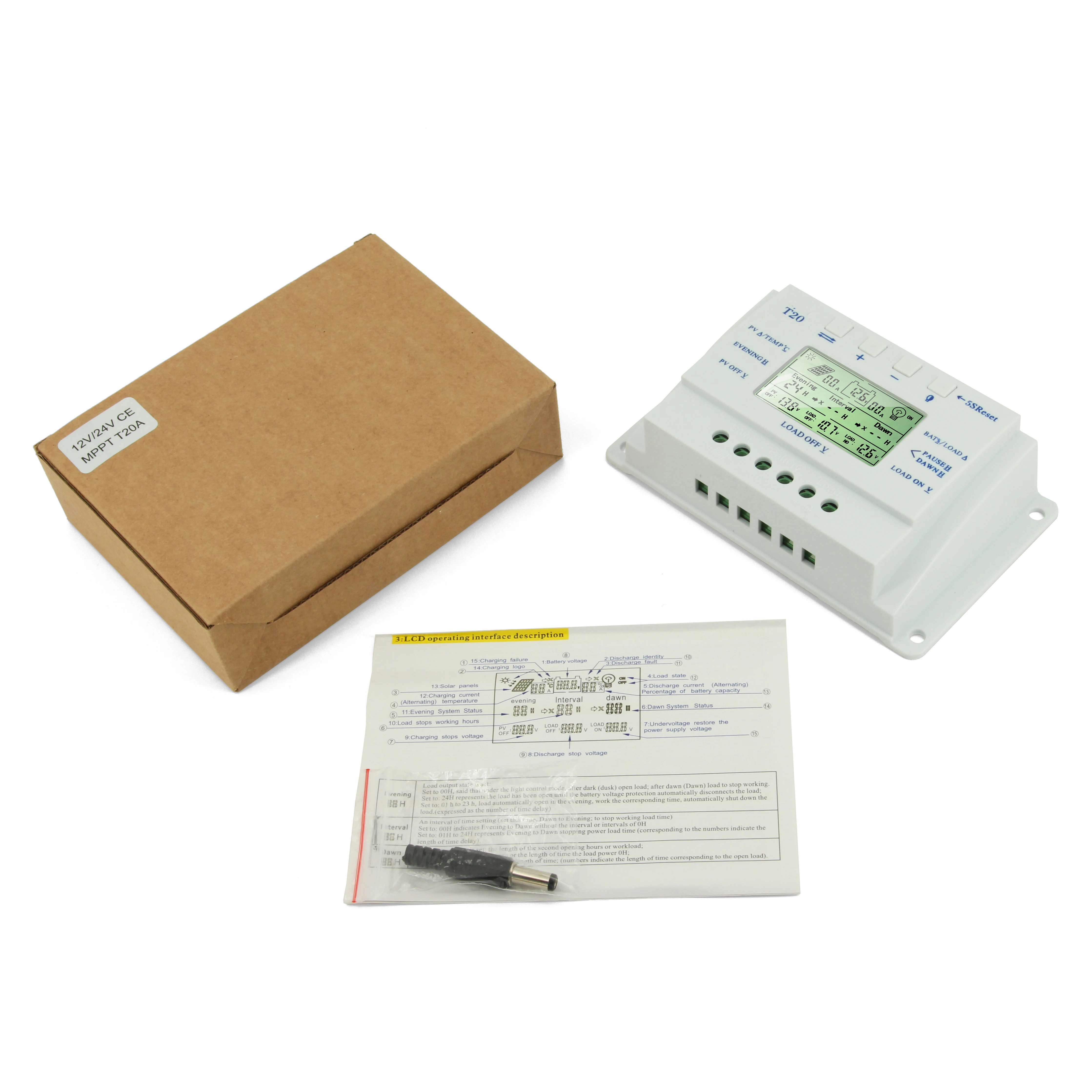 Solar Charger Controller 10A 20A 30A 40A 12V/24V Auto Battery Regulator Charger