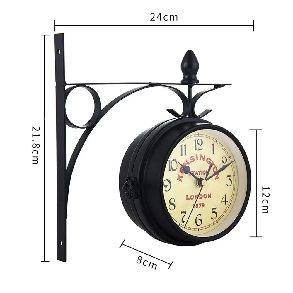 Retro Double-Sided Wall Clock 6