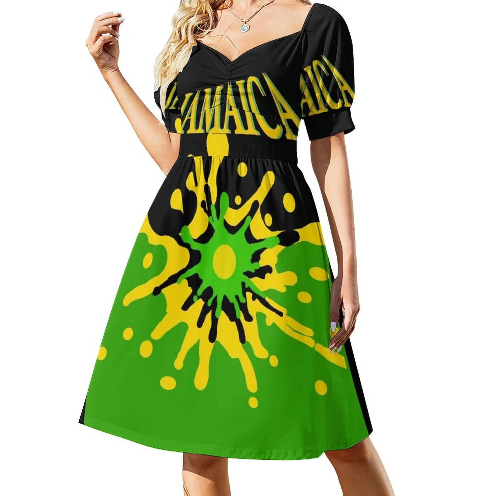 

a splash of Jamaica colors Sleeveless Dress dress women summer 2024 summer dresses