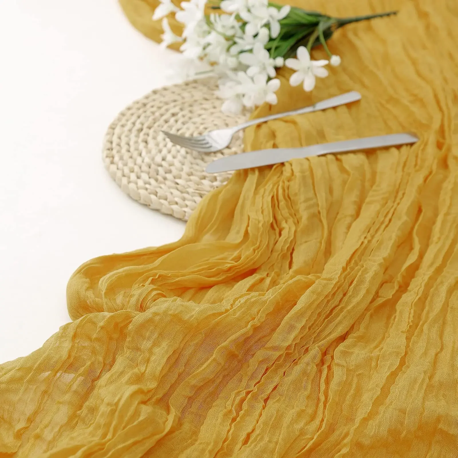 Camino de mesa rojo de gasa para bodas, mantel rústico estilo bohemio, para mesa de comedor, fiestas, banquetes, decoración navideña