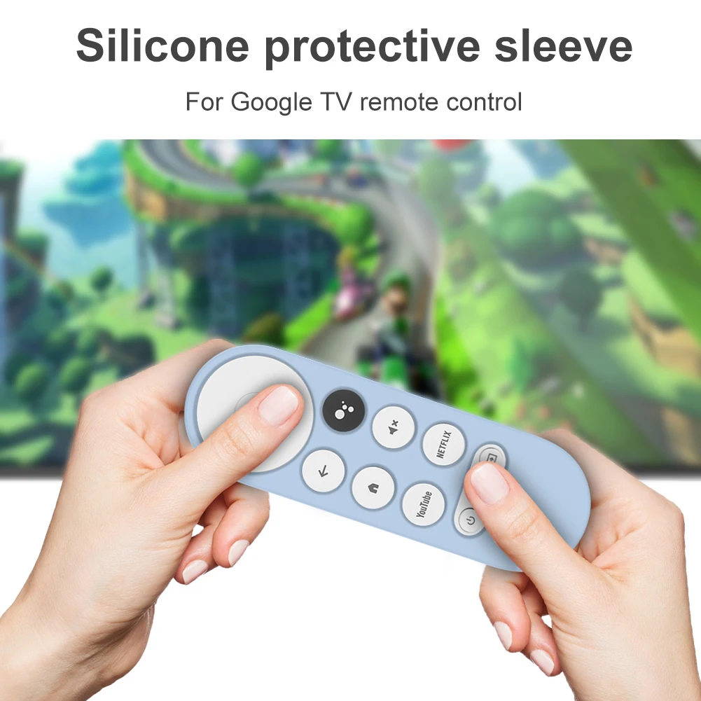 Silicone Protector Shell Replacement Soft Voice Remote Cove Anti Lost Protector Cover Case Shockproof for Google Chromecast