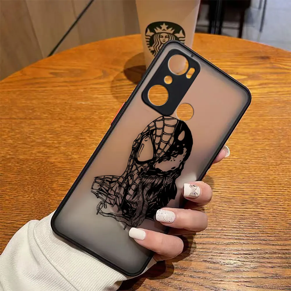 thumbnail image 1 of Funda mate para infinix HOT 20I 12 12I 11 11S 10 10I 10S PLAY 9 8 Pro POVA 3 CAMON 15 17P Funda Marvel Spiderman Venom LOGO, 1 of 5