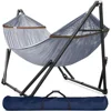 Double Hammock with Stand Included for 2 Persons/Foldable Hammock Stand 600 Lbs Capacity Portable Case - Outdoor Camping Hammock 1