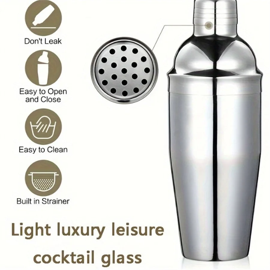 6pcs stainless steel cocktail shaker six-piece set three-stage cocktail shaker