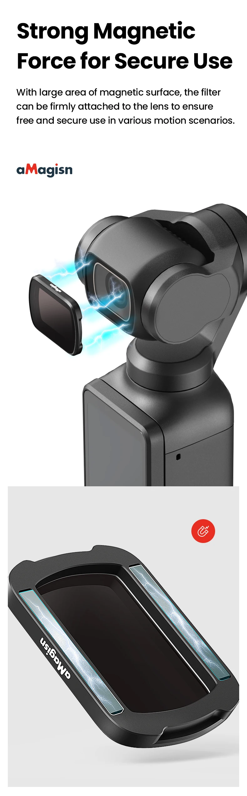 Description Picture 5 of itemLens Filters For Pocket 3 CPL ND16 ND64 ND256 ND1000 Filter Optical Glass For DJI Osmo Pocket 3 Handheld Gimbal Camera Accessory