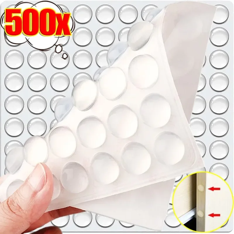 Self Adhesive er Pads Transparent Silicone Furniture Cushion Cabinet Dots Cushion Door Stop Protective Pad Bumpers 500 50PCS silicone furniture pads