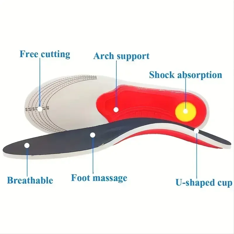 Orthotic Insoles Orthotic Insole Arch Support Flatfoot Orthopedic Insoles for Feet Ease Pressure Heel Pads for Men Women Foot X/O Leg Correction