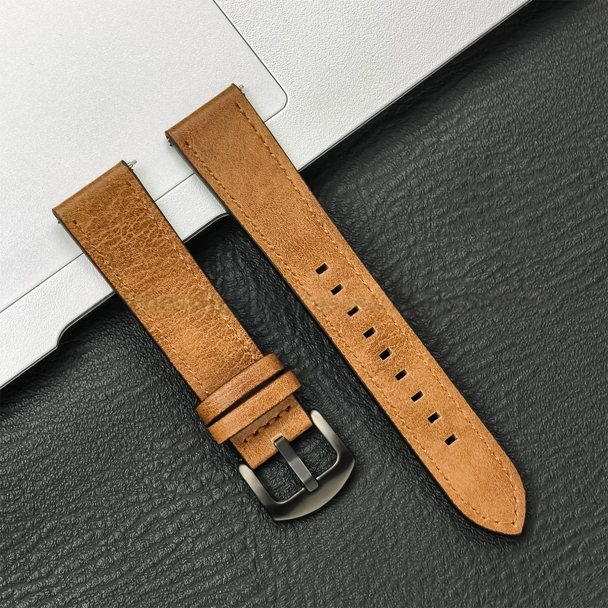 Vintage Brown Leather Strap Bracelet (20/22mm)
