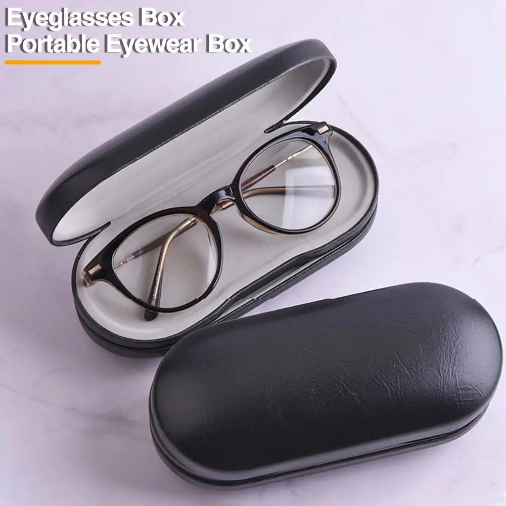 

Compact Glasses Box Eyeglasses Case Travel-friendly Eyeglasses Contact Lens Storage Case with Built-in Mirror for Glasses