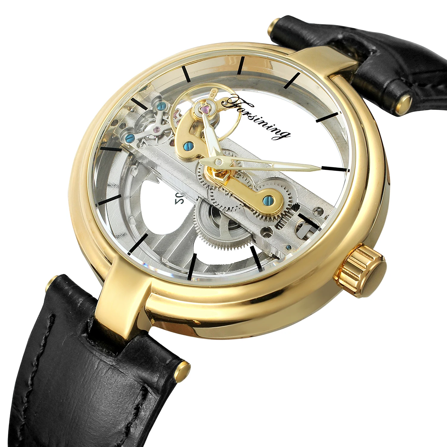 

Forsining Skeleton Ultra Thin Transparent Case Automatic Mechanical Tourbillon Watches Men Women Clock Male Relogio Masculino