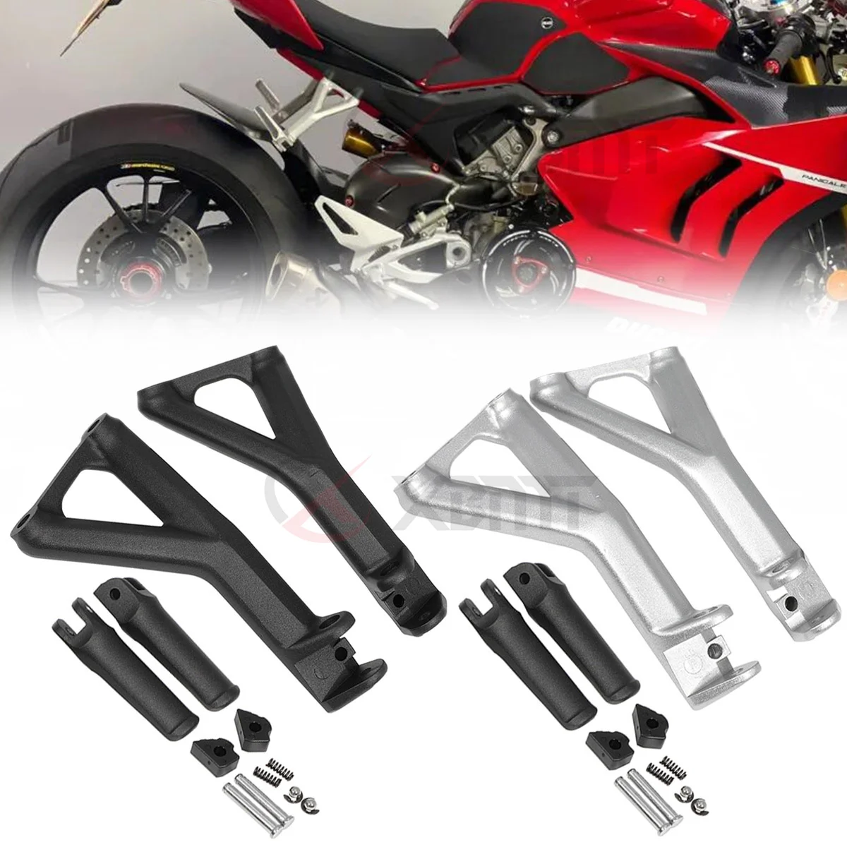 

Motorcycle Accessories Rear Passenger Footpegs Bracket Pedal For Ducati Panigale V4/S 2018-2022 2019 2020 2021