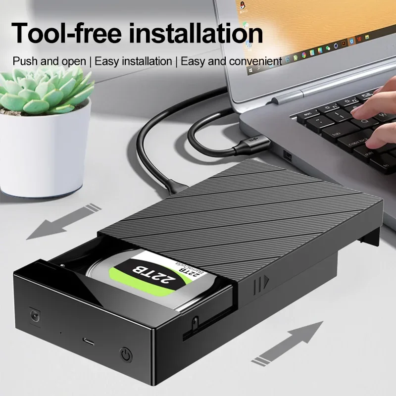 KEBIDUMEI 3.5인치 2.5인치 하드 디스크 인클로저 SATA HDD 인클로저 5Gbps 외장 HDD 박스 PC 맥북 노트북 HD 디스크 저장 박스
