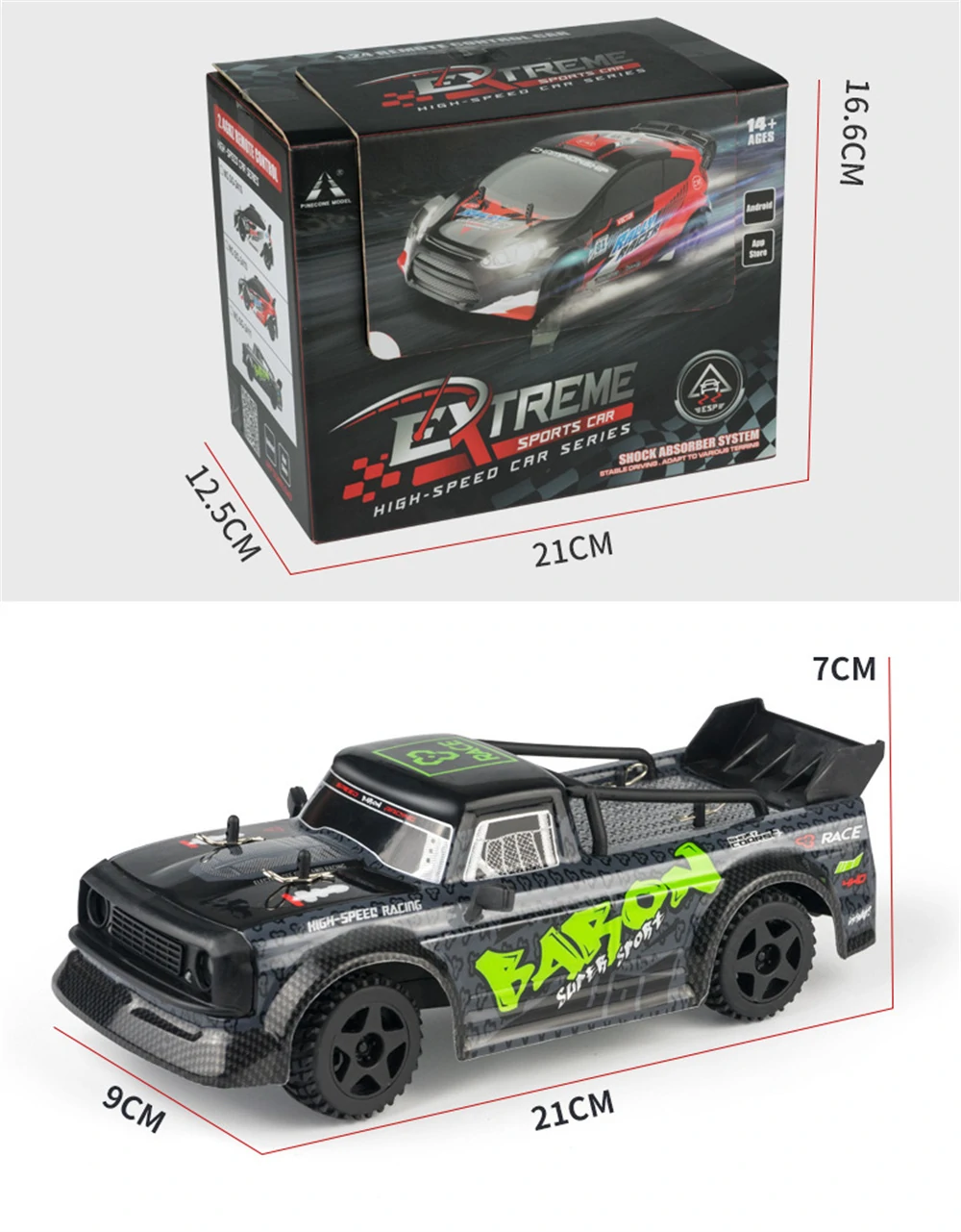 SG PINECONE FOREST 2410 RTR 1/24 2.4G 20km/h High Speed RWD RC Car Drift Gyro Full Proportional Vehicles Toys