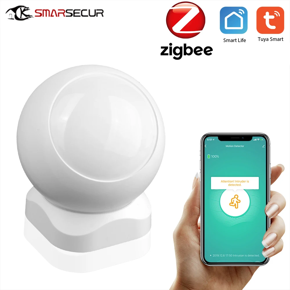 

Tuya Smart life Zigbee PIR Sensor Motion Sensor Smart Life APP Wireless connect with Gateway Smart security alarm system