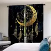 2Pcs Boho Moon Curtain Celestial Star Galaxy Starry Sky Tarot Dreamcatcher Curtains Suitable For Bedroom Living Room Dining Room 4