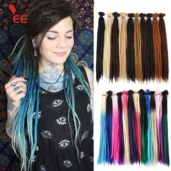 Leeons Synthetic Dreadlocks Crochet Braids Hair Extension For Black Women 5Pcs/Pack Ombre Colored Dreadlocks Hair Accessories 1
