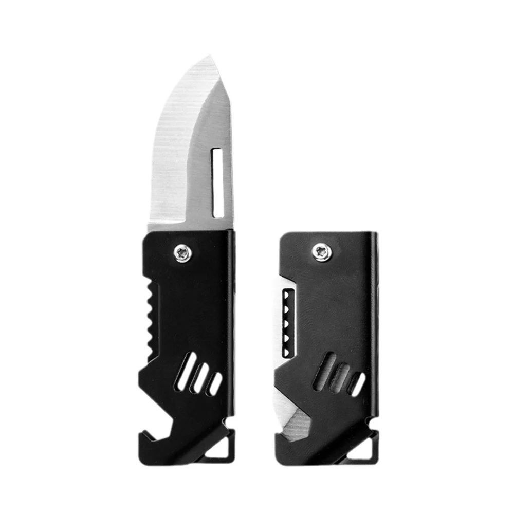 פותחן בקבוקים חד כיס סכין כלי חיים נייד מחזיק מפתחות לטיולים שימוש יומי מתנה לגברים