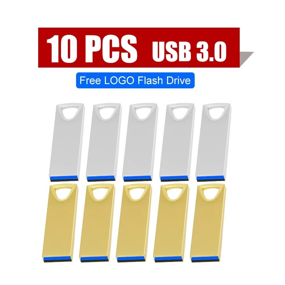 10pcs/lot USB3.0 Flash Drives 8gb 16gb 32gb 64gb 128gb Metal USB 3.0 Stick High Speed Usb Flash