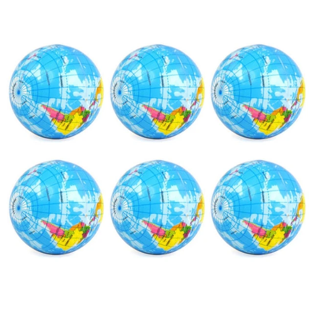 Lot de 6 balles anti-Stress de 4 pouces, boules à presser sur le thème de  la terre, balles sensorielles anti-Stress et anti-anxiété - AliExpress