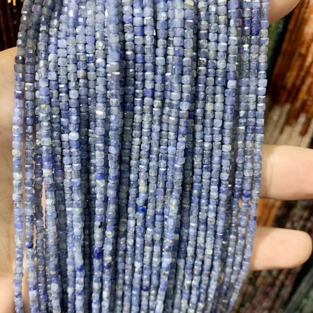 2x2mm natürliche farbige Turmalin Lapis Achat facettierte Würfelperlen quadratische Steinperlen für Schmuck DIY Herstellung Edelstein lose Bea – Detail 33