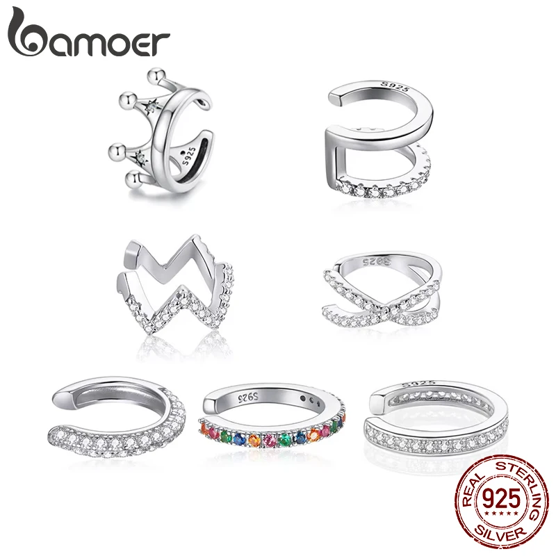 Orecchini a cerchio unisex, in argento Sterling 925, piccoli