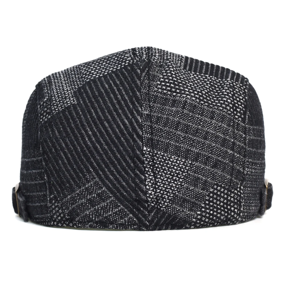 Four Seasons Soft Denim Beret Hat Washed Distressed Peaked Cap Adjustable Cotton Newsboy Cap Vintage Ivy Hats Flat 6