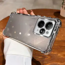Enhanced Shockproof Bumper Case with Airbag Corners and Electroplating Design for Realme Neo7 Turbo (Silver)