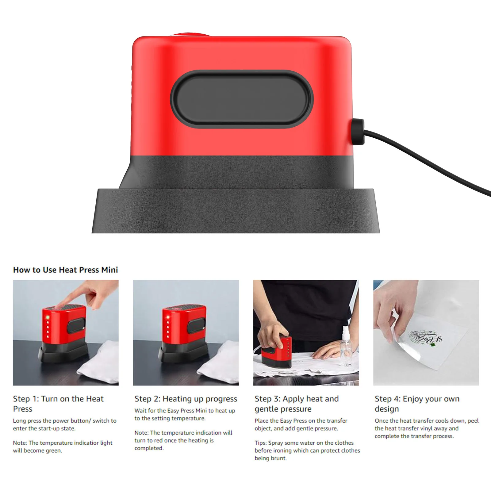 Portable Heat Press Machines Hot Press Mini Iron Machine T-Shirt Printing  for Clothes Bags Hats Pads Blanket Phone Case DIY Home - AliExpress