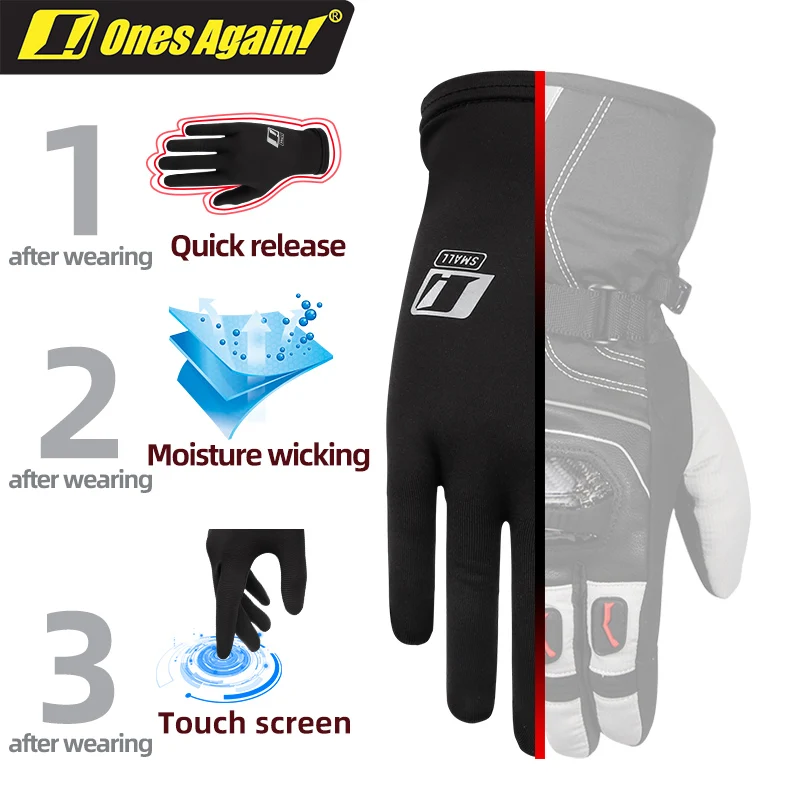 Motorcycle gloves sports gloves winter gloves Creative Motorcycle Inner Gloves Summer Ice Silk Lined Women Driving Light Speed Take Off Thin Tight Winter Inner Lining Gloves