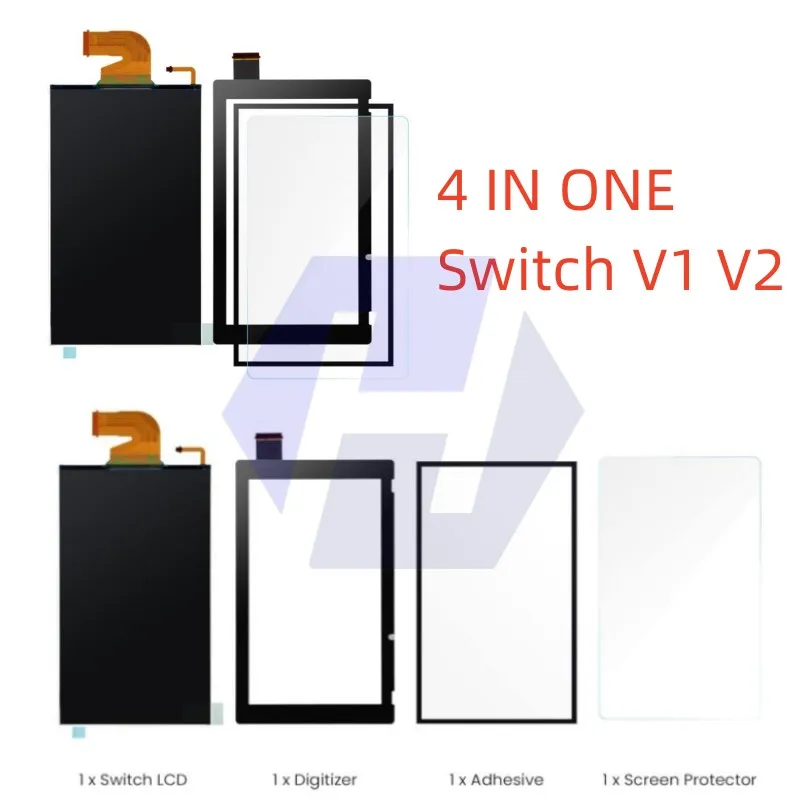 Nintendo Switch LCD Screen Replacement Original LCD Screen Display For Nintendo Switch NS V1 V2 Console Touch Screen Replacement NS Tempered Glass Protector
