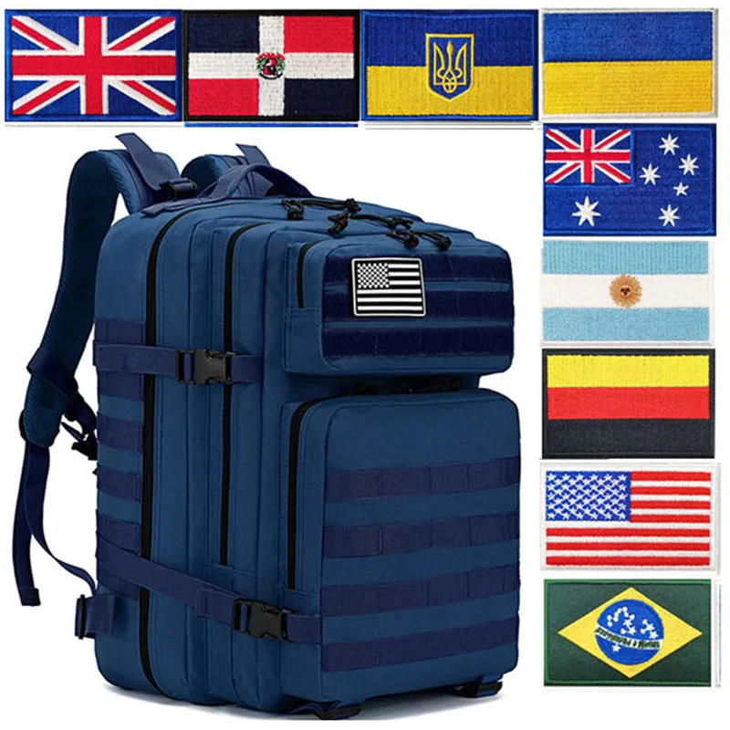 

30L or 50L Sports Trekking Men Outdoor Military Backpack Military Hiking Bag With Flag Patch Women 3P Attack Rucksack