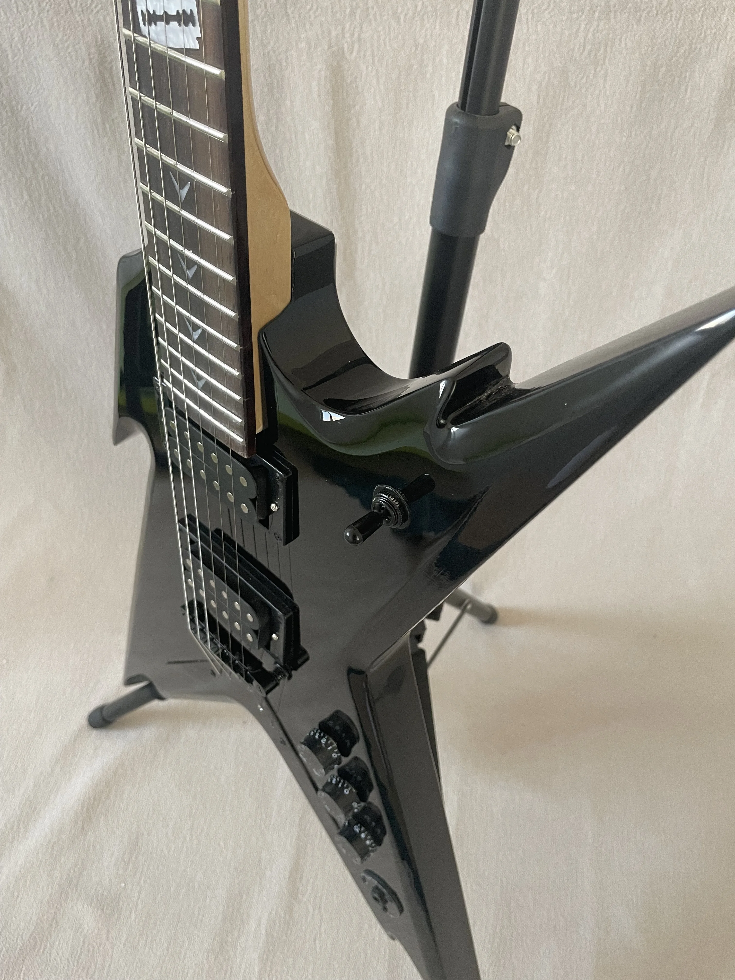 High End Factory Custom Dean Razorback Dimebag Classic Black