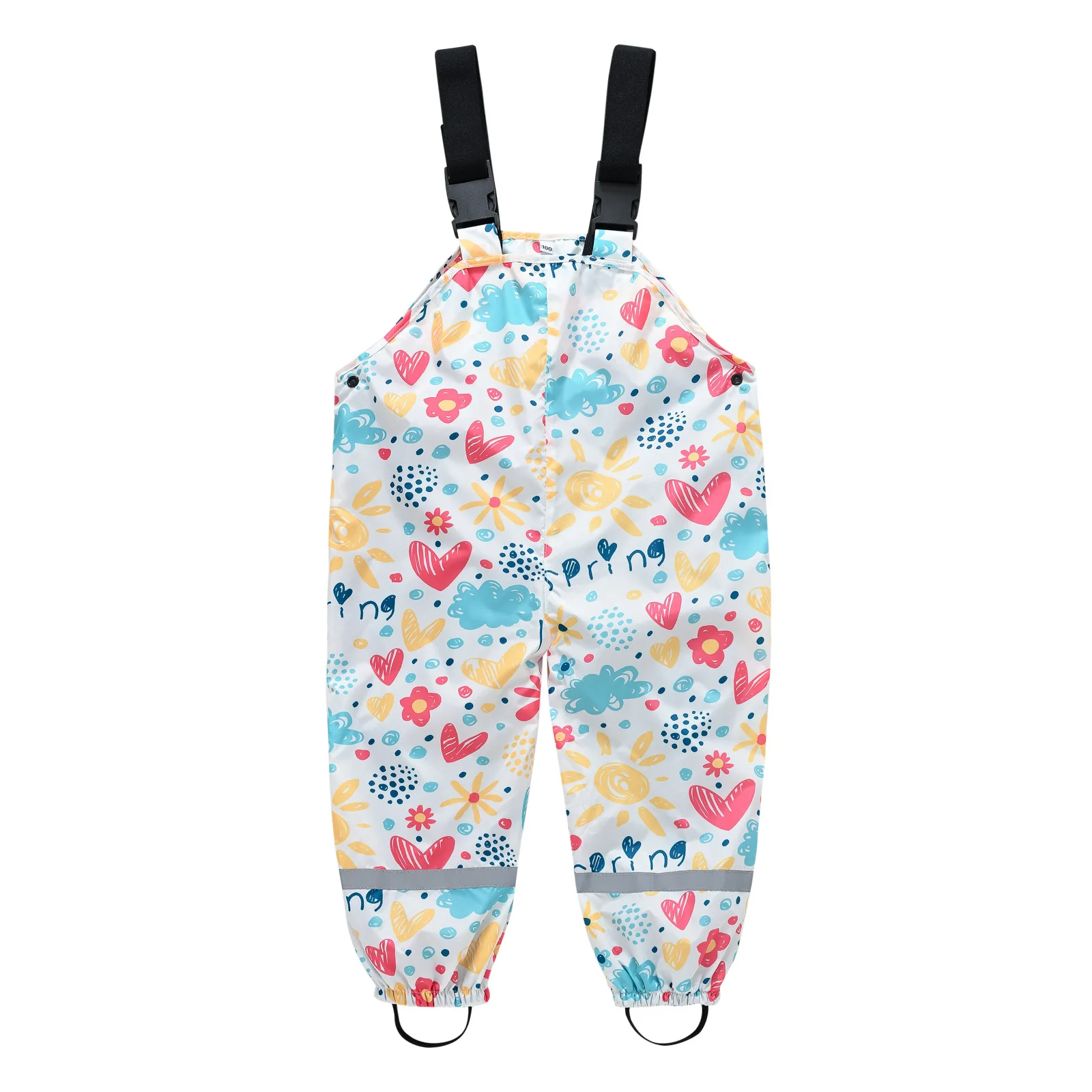 New Children's Cute Printed Straps Adjustable Suspenders Boys Girls Rain Pants