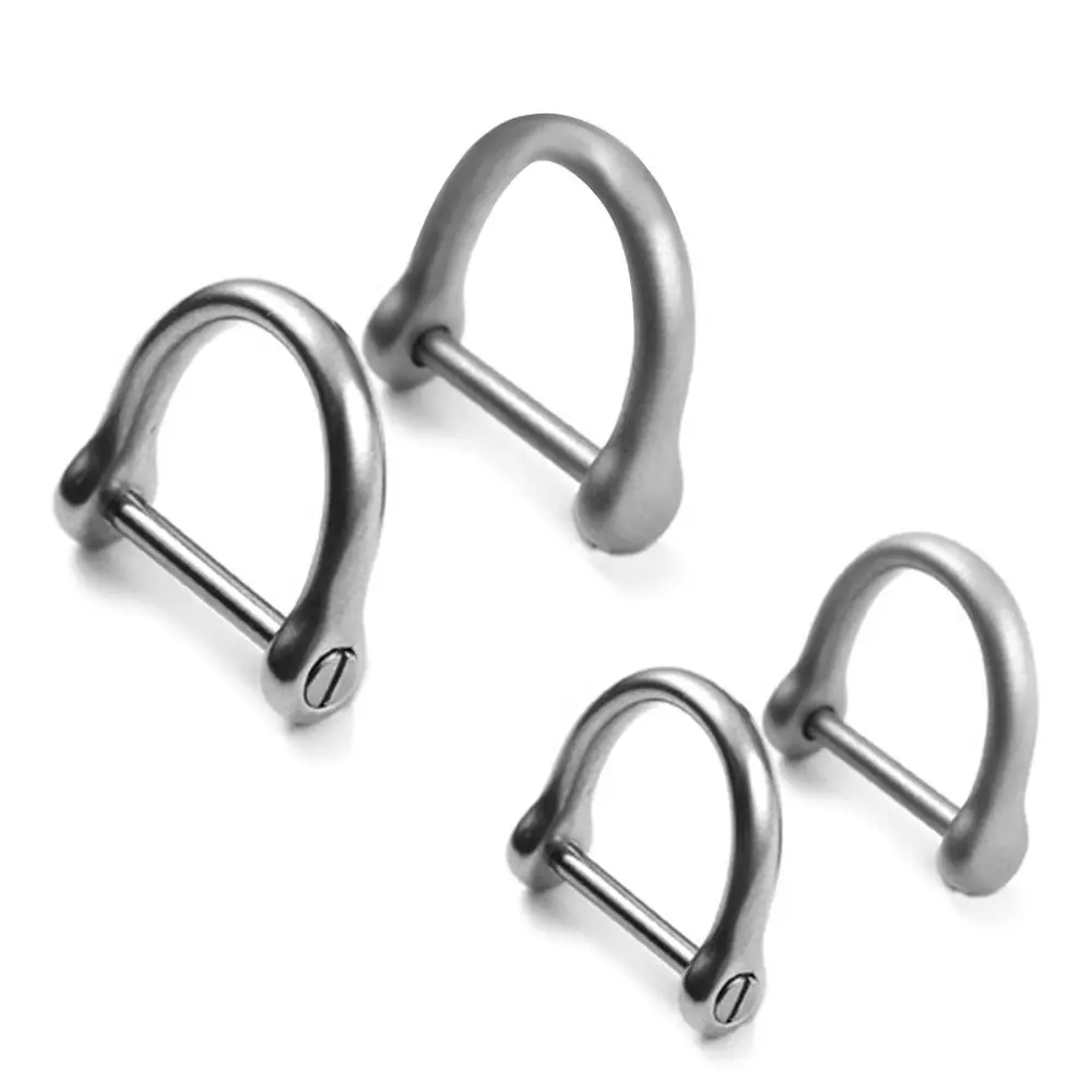 Buckles D Shape Horseshoe Buckles D Bow Staples Key Ring Keychain Hook Outdoor Accessories outdoor buckles
