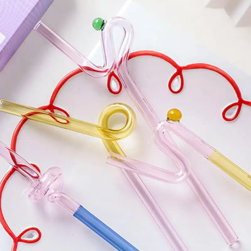 85AD Lovely Coffee Mixing Twsiting Straws Reusable Straw and Twisting Design Gift for Party Home Household Kitchen