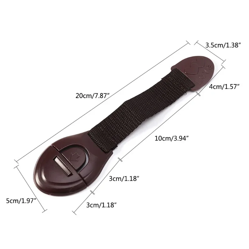 Brown Cabinet Safety Lock 5pcs/lot For Baby Furniture Door Drawer Lock Refrigerator Safety Locks Child Proof Infant Protector
