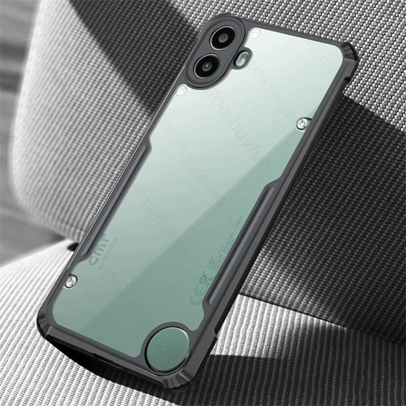 Clear Acrylic Airbag Anti-Knock Camera Protective Phone Case Cover
