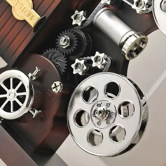 Film Projektor Retro Zenei Doboz Dísz Mozi Lejátszó Smink Tükör Ékszer Áruház Otthoni Dekoráció - Image 4