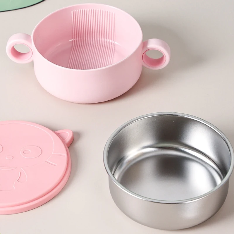 Edelstahl Babygeschirr Set Mit Saugnapf - 6-teilig BPA-frei