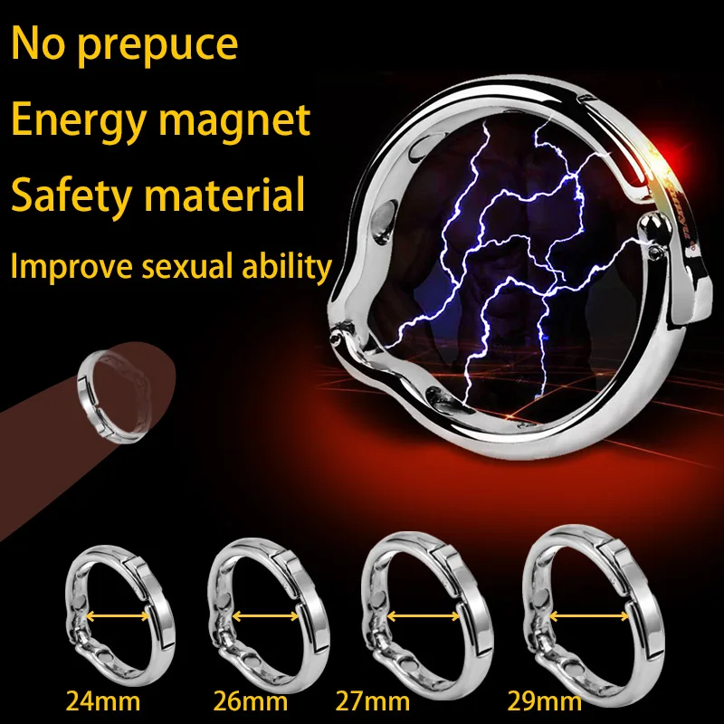 

Magnetic Cock Ring Penis Rings For Men Cockring Anel Peniano Potente Mens Geciktirme Sprey Delay Dick Glans Cockring Ajustable