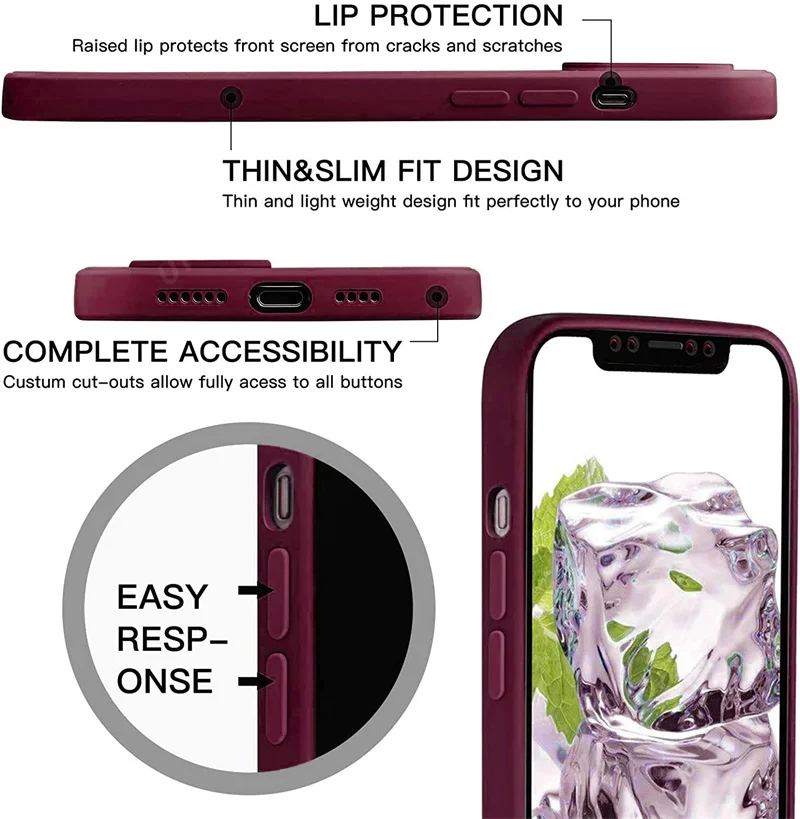Luxury Liquid Silicone Shockproof Phone Case - Soft Protective Cover