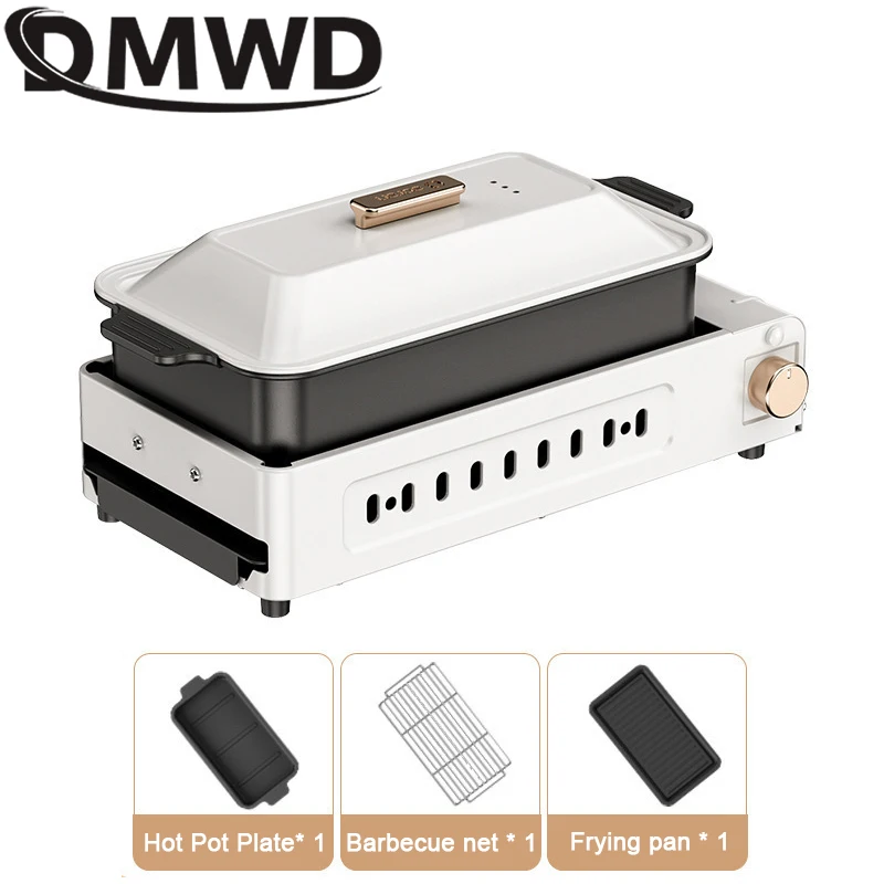 3 IN 1 Multifunctional Electric Barbecue Raclette Pan Smokeless BBQ Teppanyaki Grill Oven Non-Stick Pan Griddle Barbecue Stove